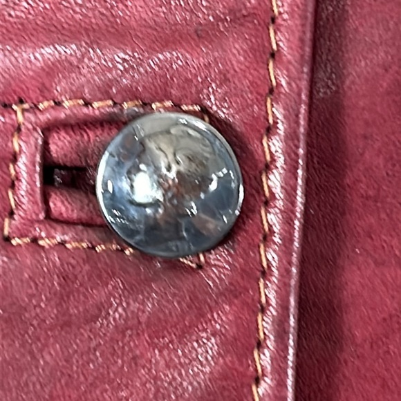 Hell-bent leather goods vintage 70s/80s burgundy, suede leather vest small - Picture 3 of 7